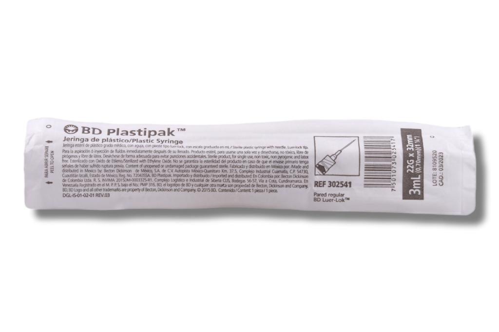JERINGA 3ML NEGRA- BD PLASTIPAK