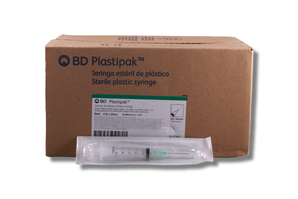 JERINGA 5 ML PLASTIPAK BD VERDE 21G