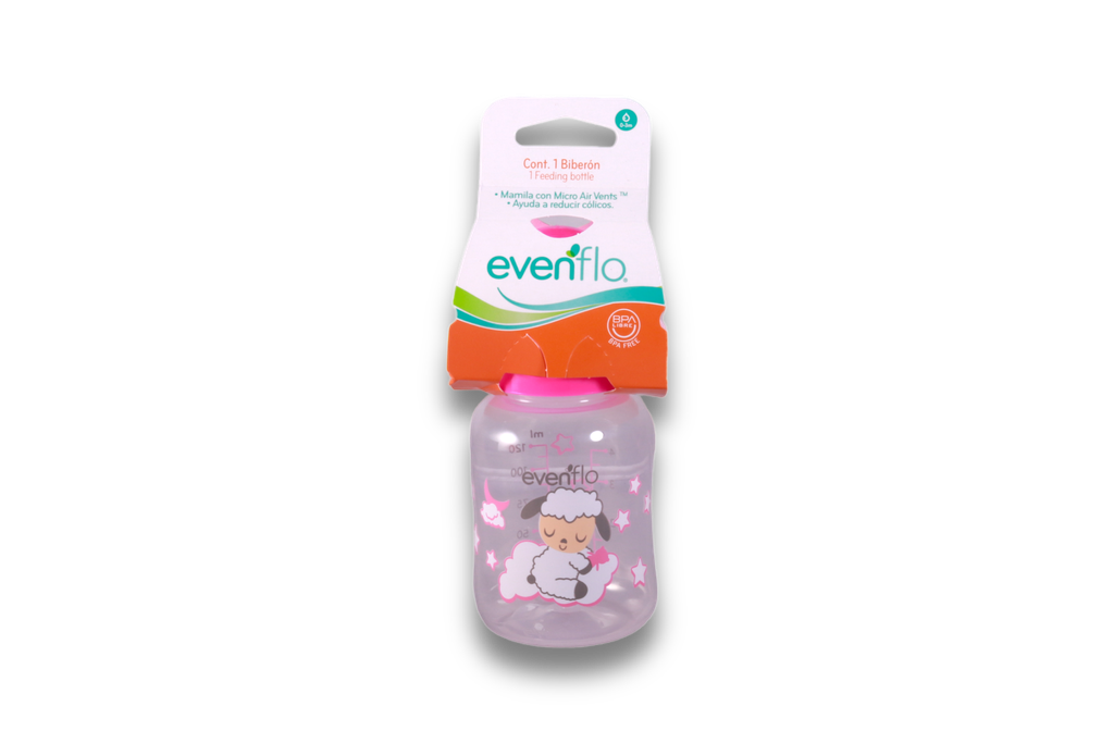 BIBERON EVENFLO 4OZ ROSA