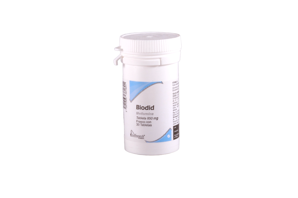 BIODID METFORMINA 850MG C/30 TABLETAS BIORESEAR