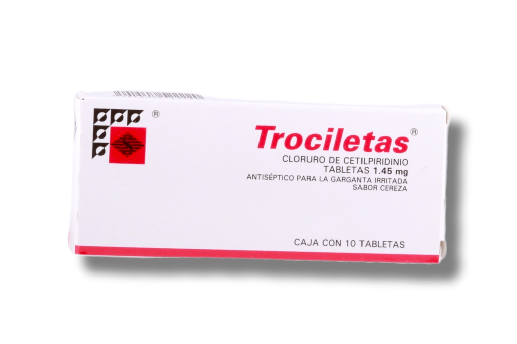 TROCILETAS 1.45MG C/10 TABLETAS CEREZA