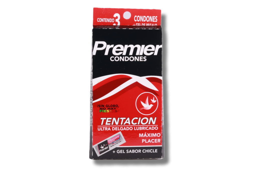 PREMIER TENTATTION ROJO C/3 CONDONES