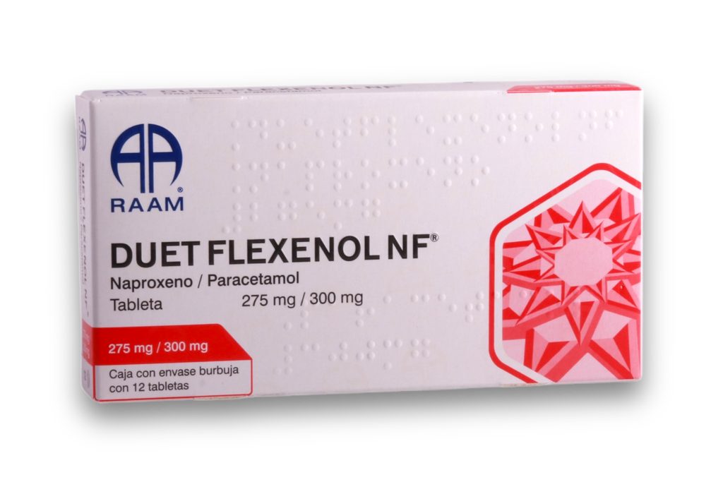 DUET FLEXENOL NF (ANTES FLAXENOL) C/12 TABLETAS