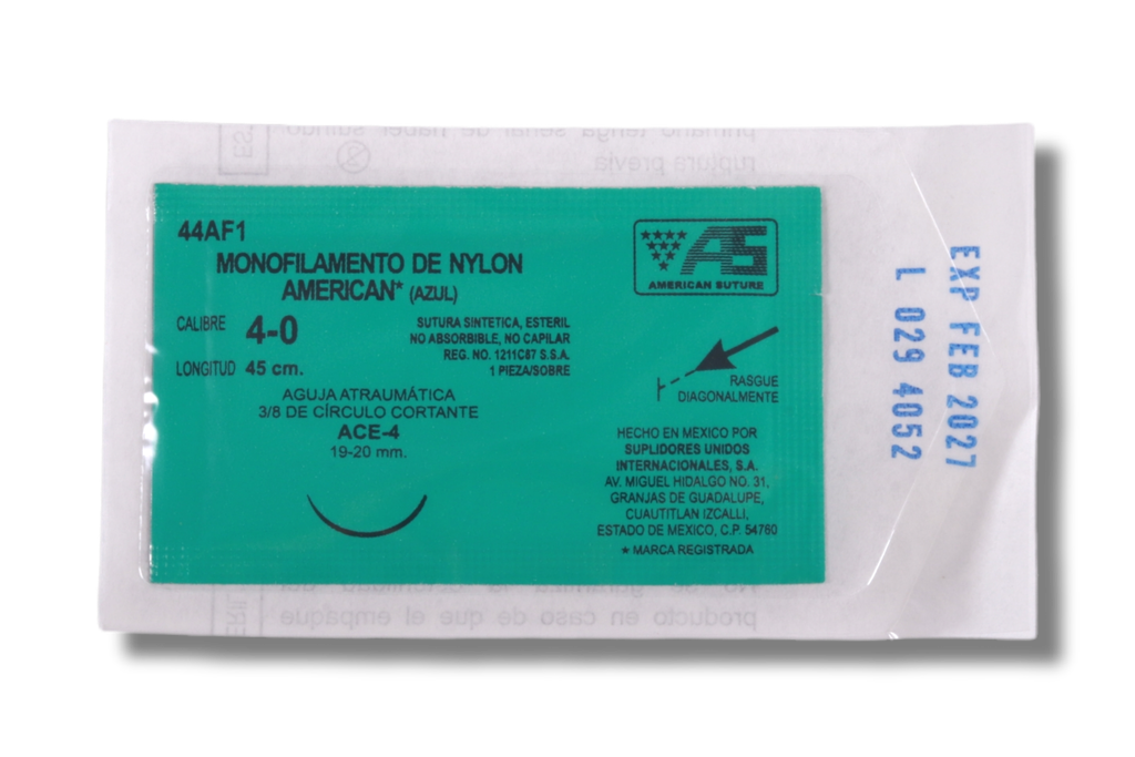 NYLON MONOFILAMENTO 4/0 45 CM 19 MM