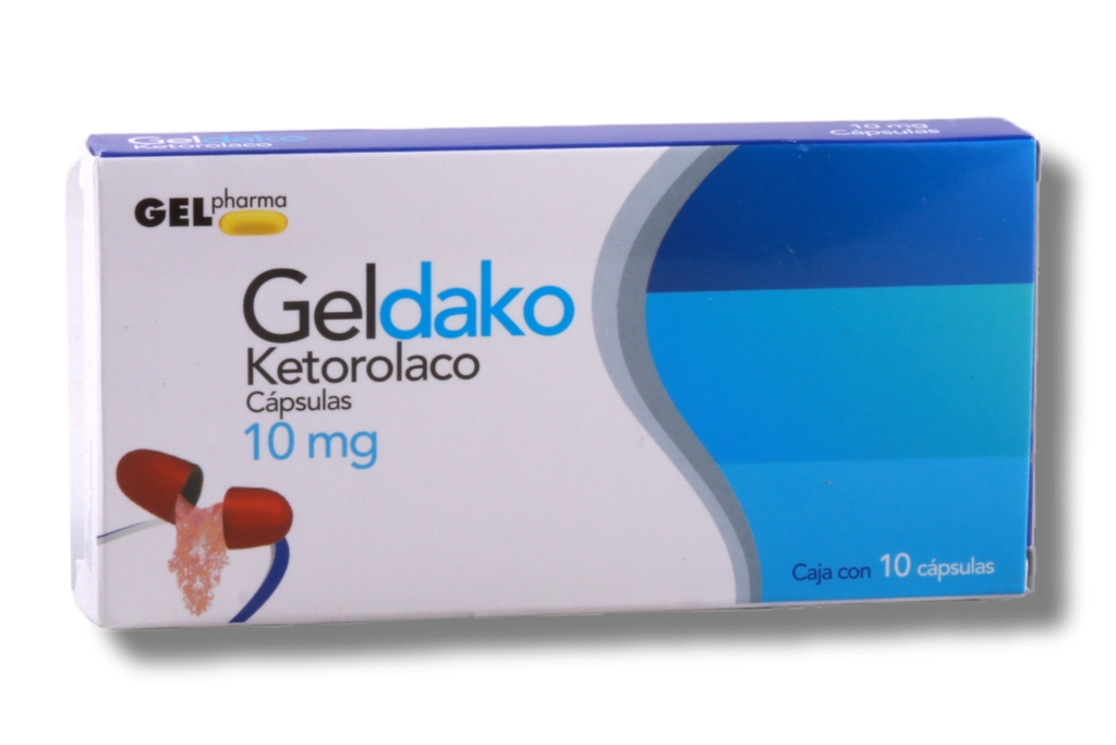 GELDAKO - KETOROLACO 10MG C/10 CAPS