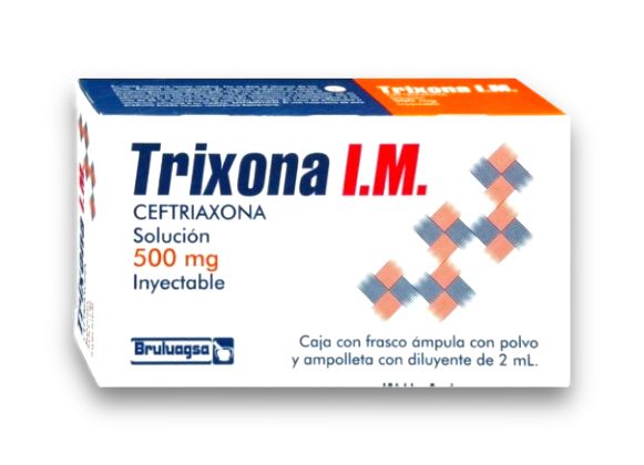 TRIXONA  500MG   SOLUCION INYECTABLE I.M