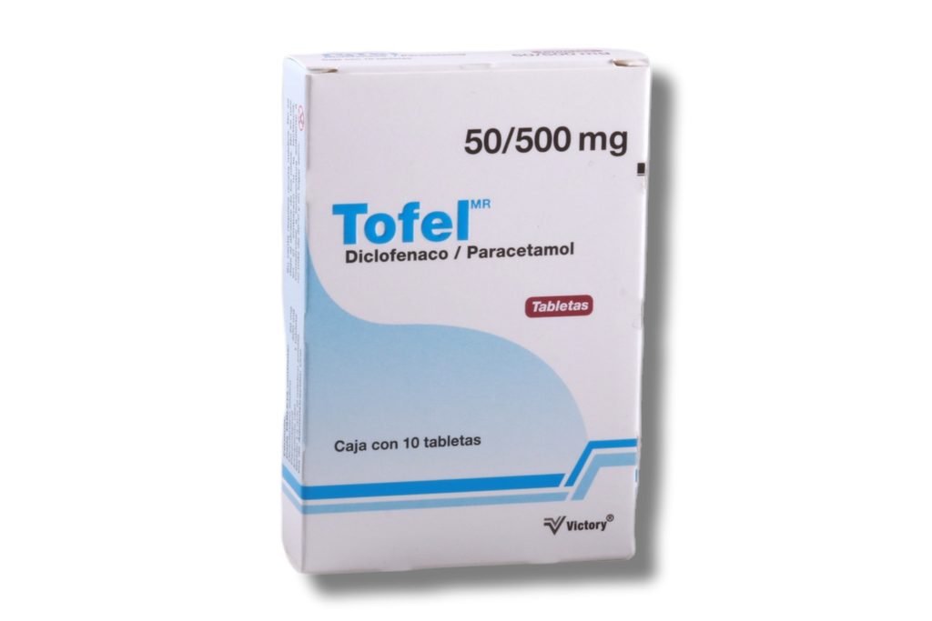 TOFEL 50/500 MG C/10 TABLETAS
