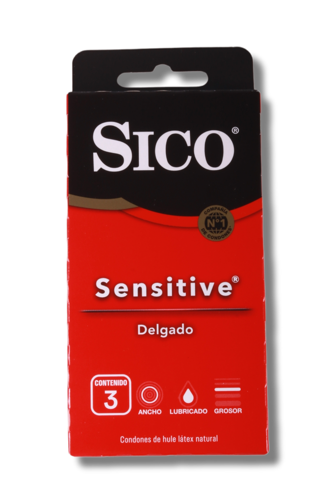 SICO SENSITIVE (ROJO) C/3 CONDONES