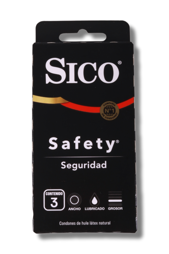 SICO SAFETY (NEGRO) C/3 CONDONES