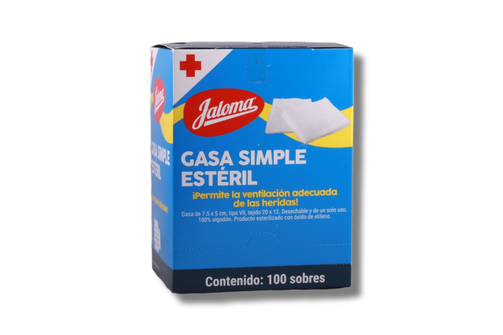 GASA 7.5CM X 5CM ESTERIL C/100 JALOMA
