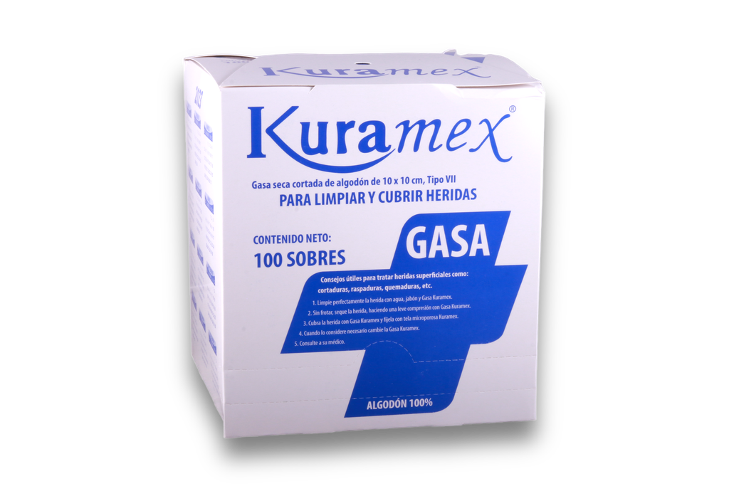 GASA 10CM X 10 CM C/100 KURAMEX
