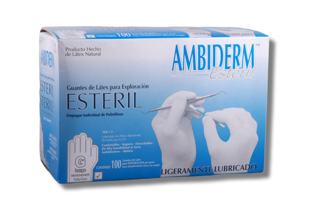 GUANTES AMBIDERM ESTERILMEDIANO C/100