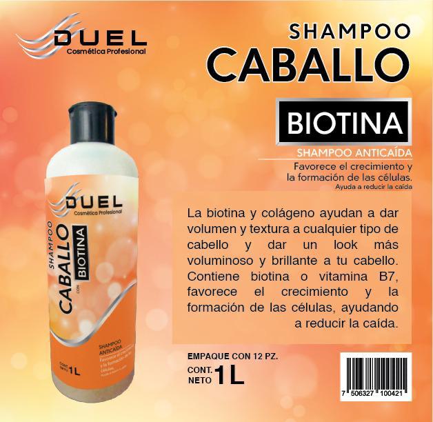 SHAMPOO CABALLO CON BIOTINA 1LT