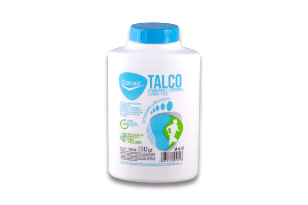 TALCO DESODORANTE CORPORAL Y PIES 150GR SANAX