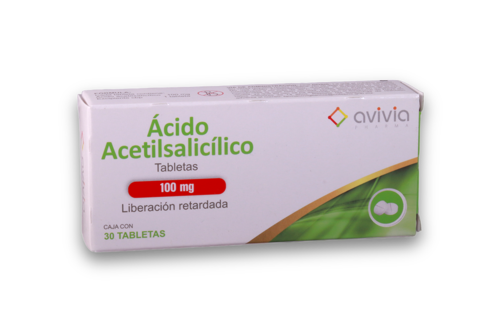 ACIDO ACETILSALICILICO 100MG C/30 TABLETAS AVIVA