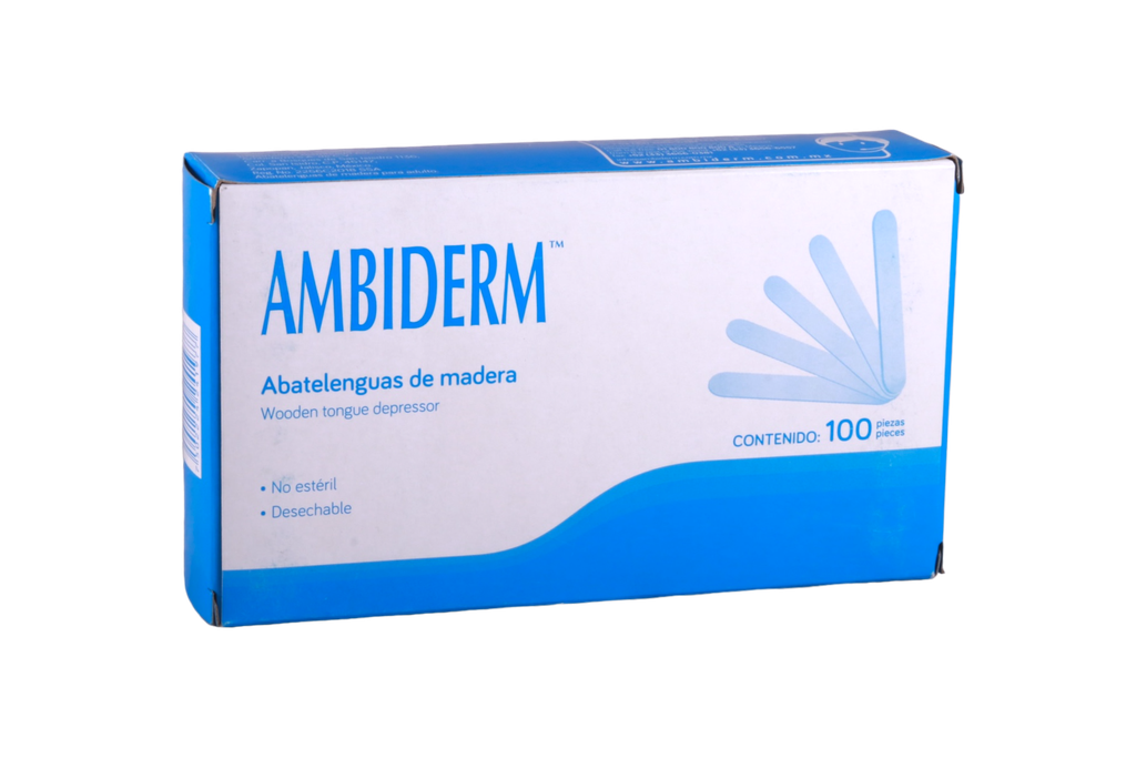 ABATELENGUAS C/100 PIEZAS AMBIDERM