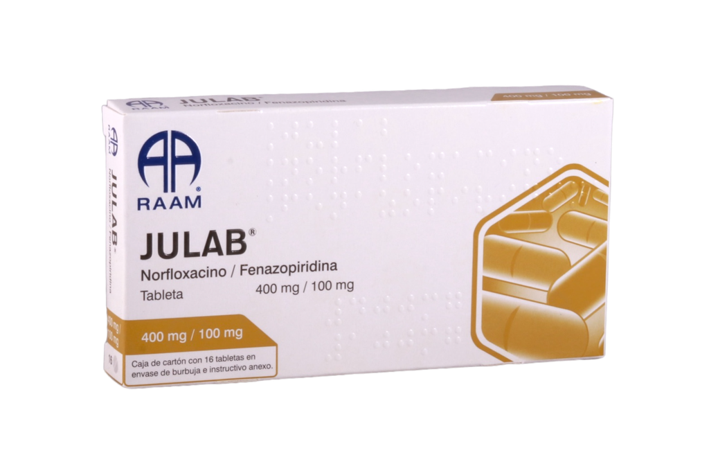 JULAB 400/100MG C/16 CAPSULAS