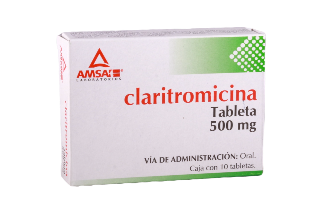 CLARITROMICINA 500MG C/10 TABLETAS AMSA