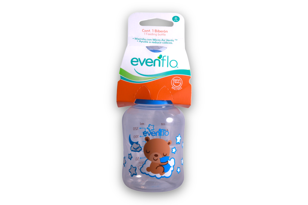 BIBERON EVENFLO 4OZ AZUL
