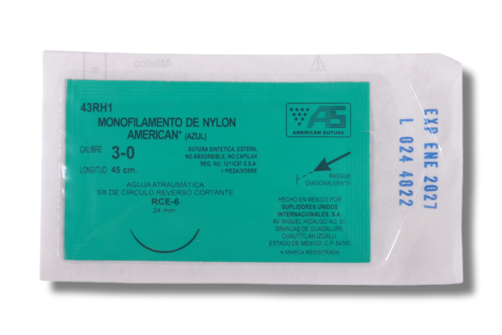 MONOFILAMENTO DE NYLON 3-0 AMERICAN SUTU