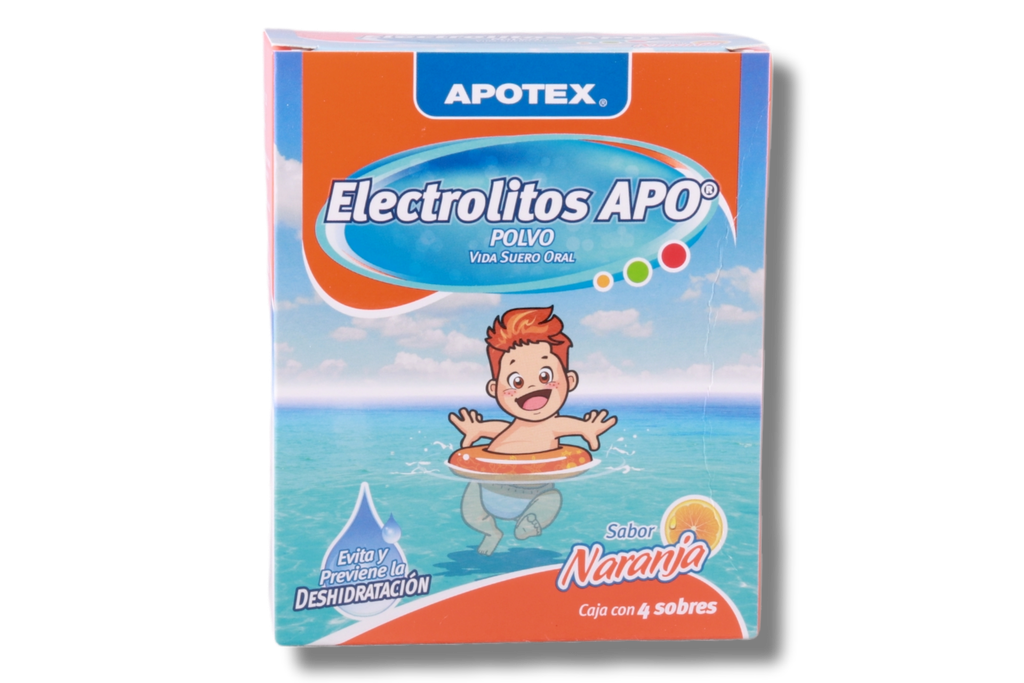 ELECTROLITOS APO DE NARANJA C/4 SOBRES