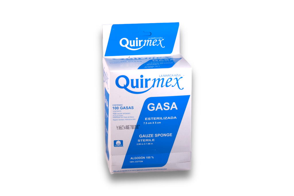 GASA 7.5 X5 CM C/100 ESTERIL QUIRMEX