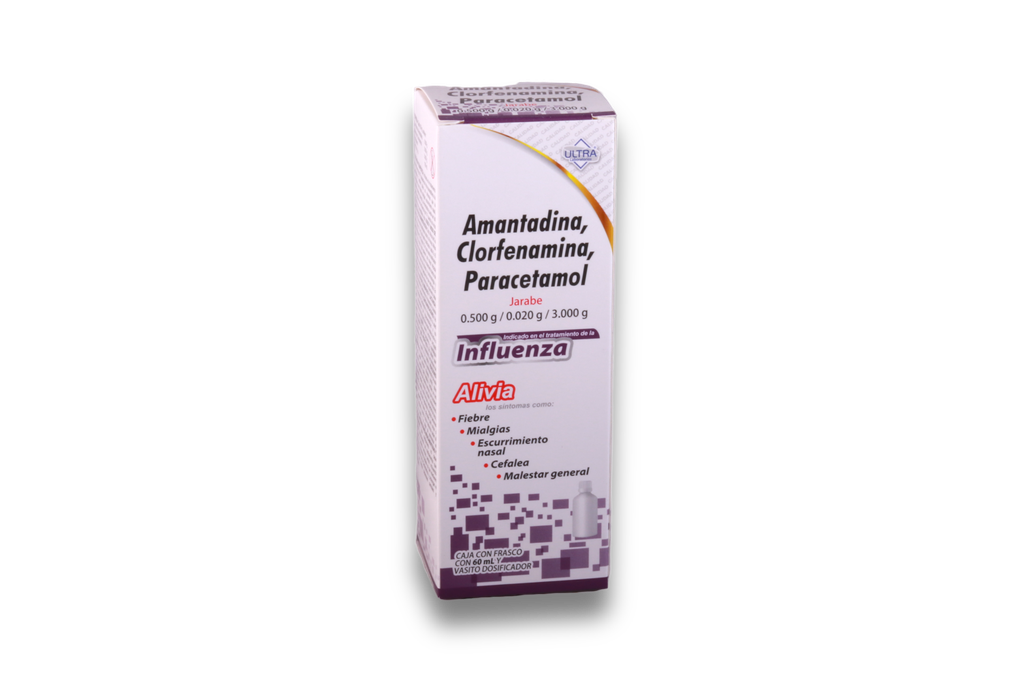 AMANTADINA , CLORFENAMINA , PARACETAMOL 60ML JARABE ULTRA