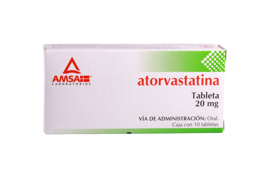 ATORVASTATINA 20MG C/10 TABLETAS AMSA
